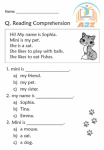 Grade 1 English Worksheet 39 Reading Comprehension 39 Reading