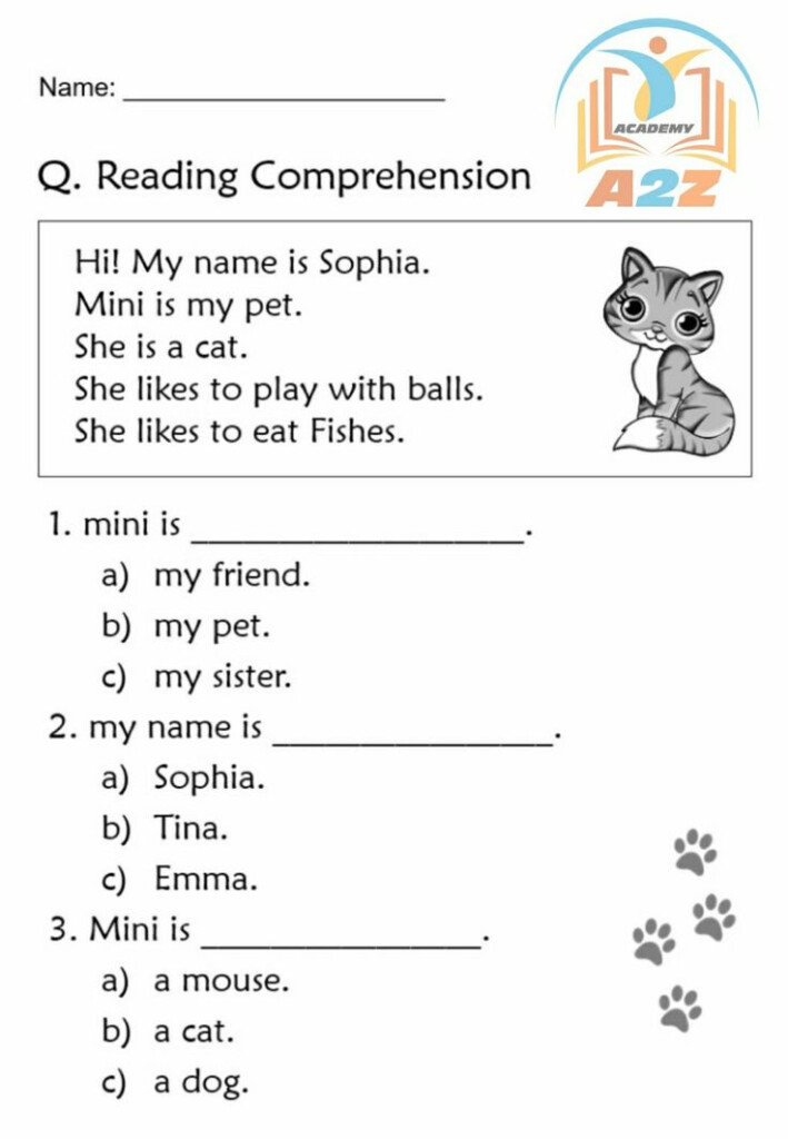 Grade 1 English Worksheet 39 Reading Comprehension 39 Reading 