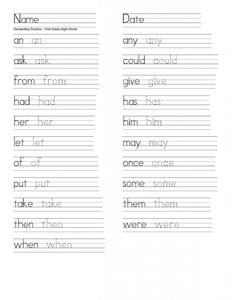 Grade 1 Writing Worksheets 101 Activity