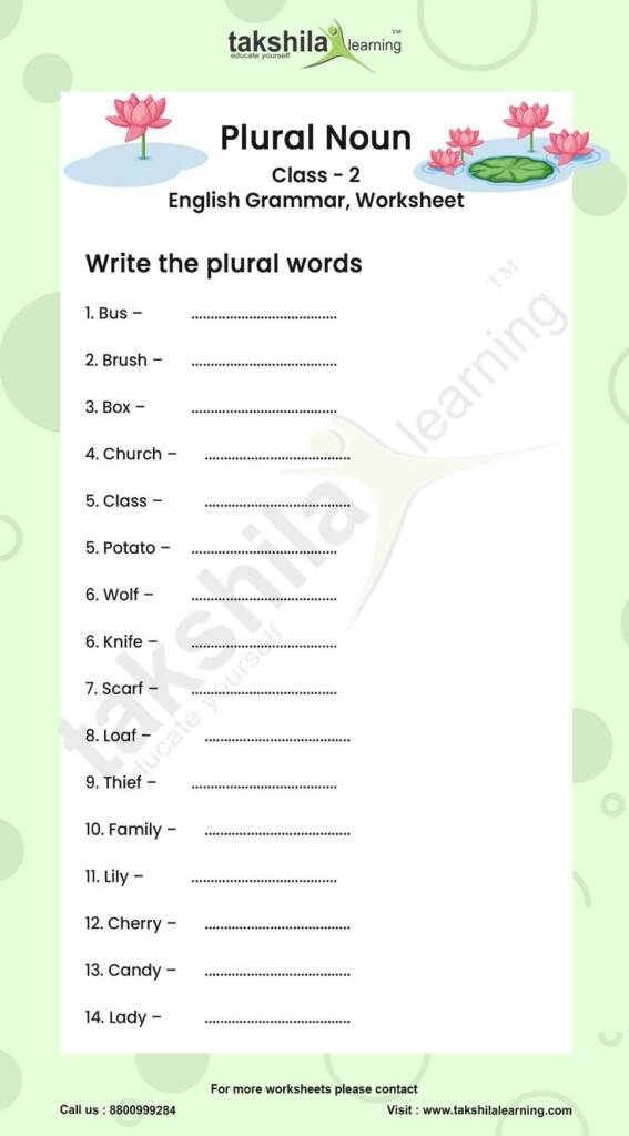 Grade 2 English Grammar Worksheets Pdf