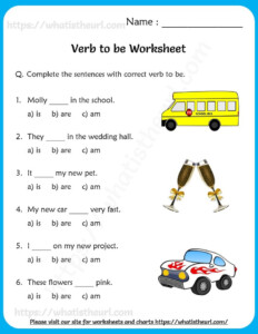 Grade 2 English Verb Worksheets