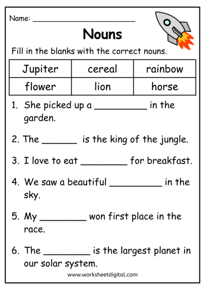 Grade 2 English Worksheet Digital Worksheets Library