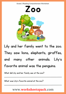 Grade 2 Reading Comprehension Worksheets Worksheetspack