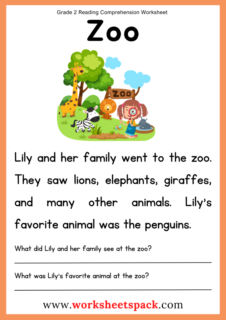 Grade 2 Reading Comprehension Worksheets Worksheetspack