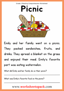 Grade 2 Reading Comprehension Worksheets Worksheetspack