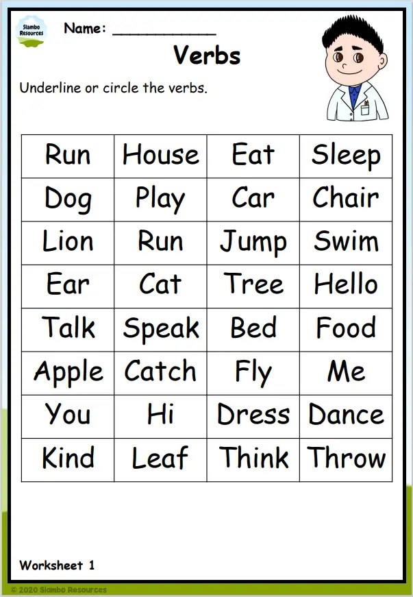 Grade 2 Verb Worksheets Free Printables English Worksheets 