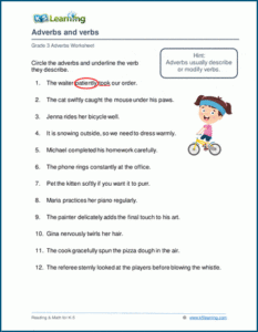 Grade 3 Adverbs Worksheet With Answer Key