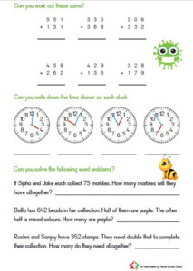 GRADE 3 ENGLISH AND MATH PRACTICE WORKSHEETS Teacha
