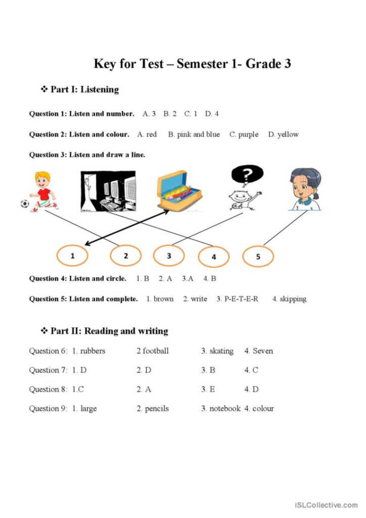 Grade 3 English ESL Worksheets Pdf Doc