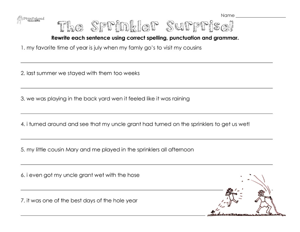 Grade 4 English Worksheets Caps Elegant Math 4th Grade Language 