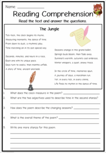 Grade 4 Reading Comprehension Free English Worksheets Worksheets