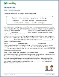 Grade 5 English Paragraph Writing Worksheets