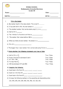 Grade 6 English Revision Worksheets