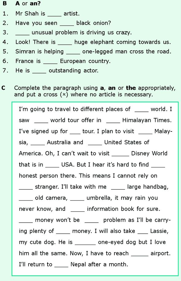 Grade 6 Grammar Lesson 6 Articles And Nouns Grammar Worksheets 