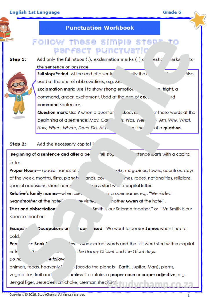 Grade 6 Worksheets English