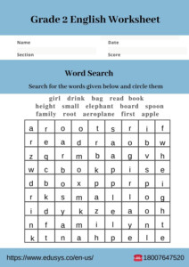Grade 8 English Worksheet