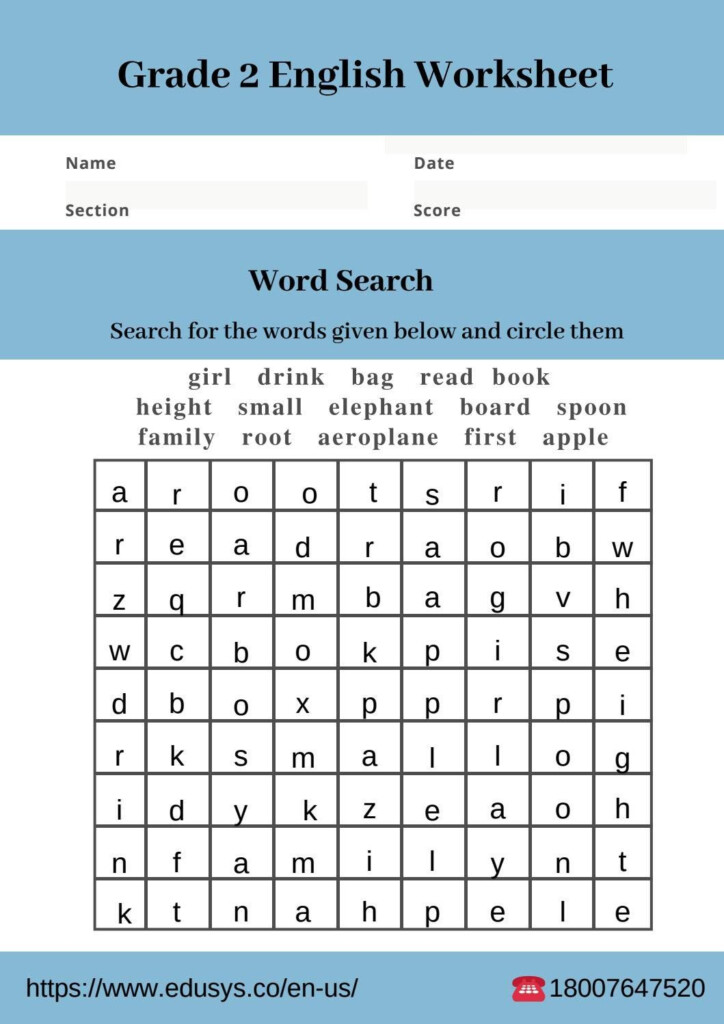 Grade 8 English Worksheet