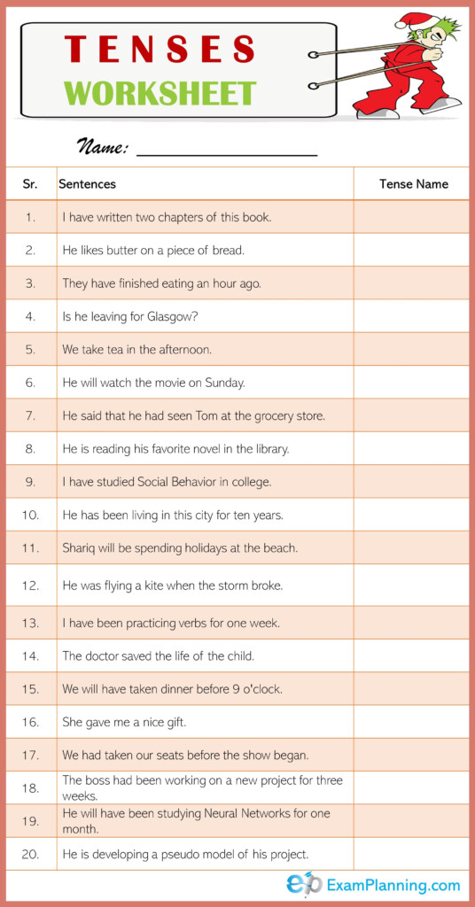 Grammar Class 10 Worksheet