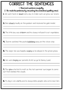 Grammar For 6Th Graders Worksheet