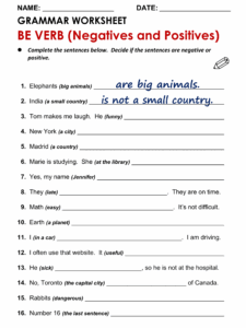 Grammar For 6Th Graders Worksheet