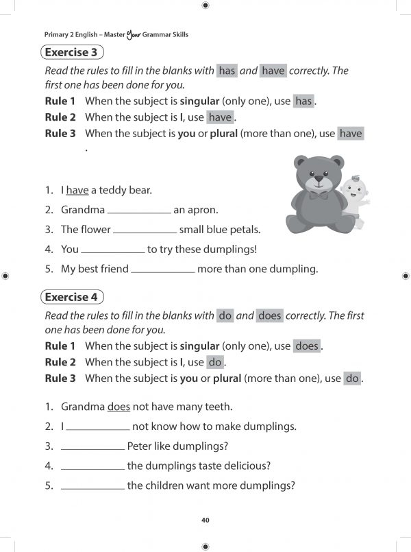 Grammar For Primary 2