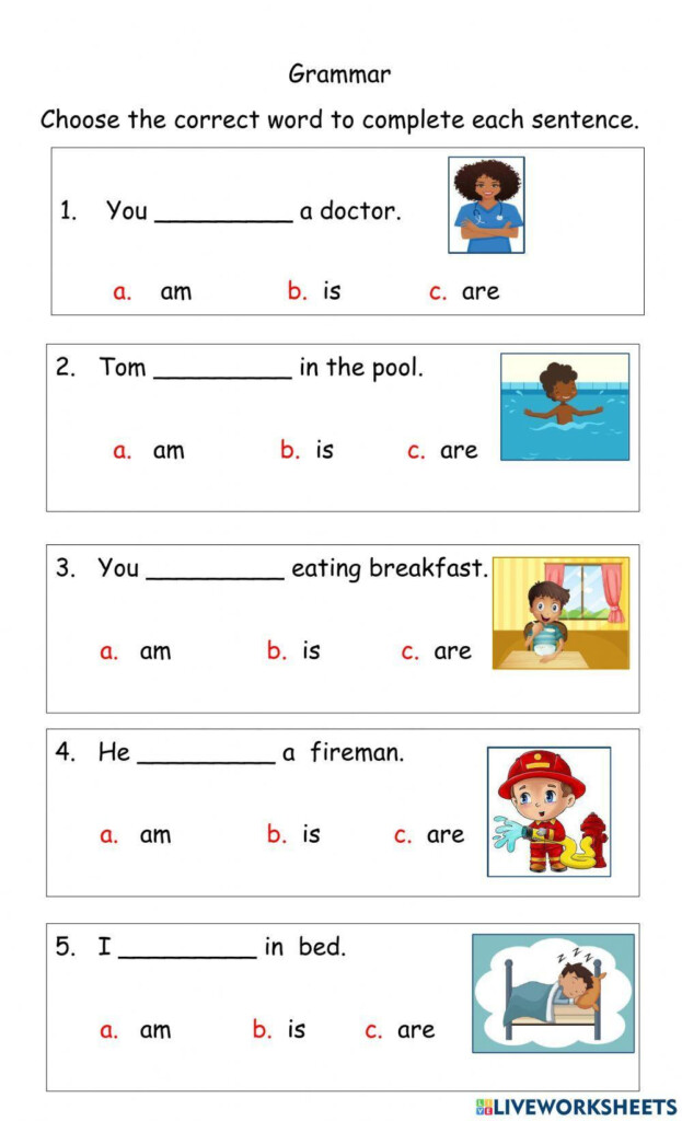 Grammar Interactive Exercise For Grade 1 Live Worksheets Worksheets 