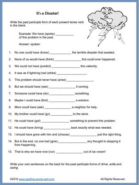 Grammar Worksheet For Grade 6