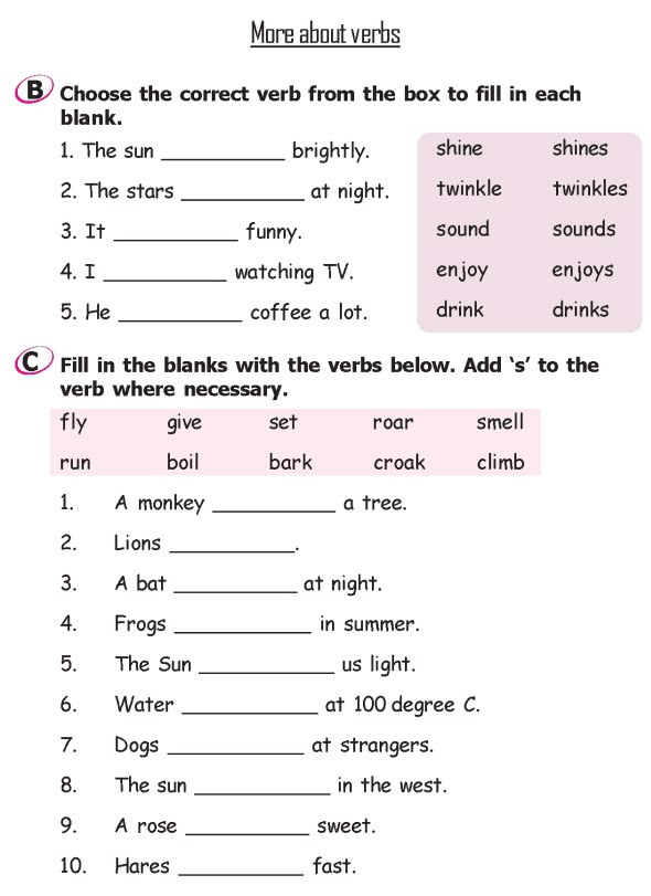 Grammar Worksheet Grade 2