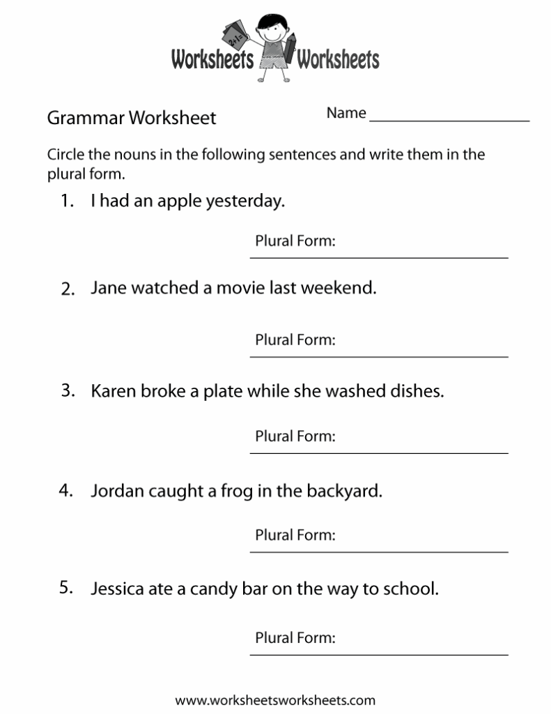 Grammar Worksheets 5th Grade Free Printable