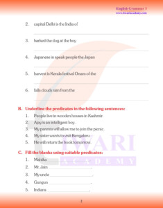 Grammar Worksheets For Grade 3 Cbse