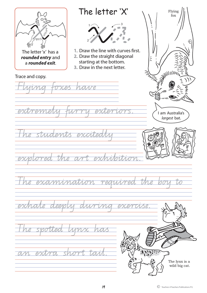 Handwriting Conventions QLD Year 4 Teachers 4 Teachers Educational 