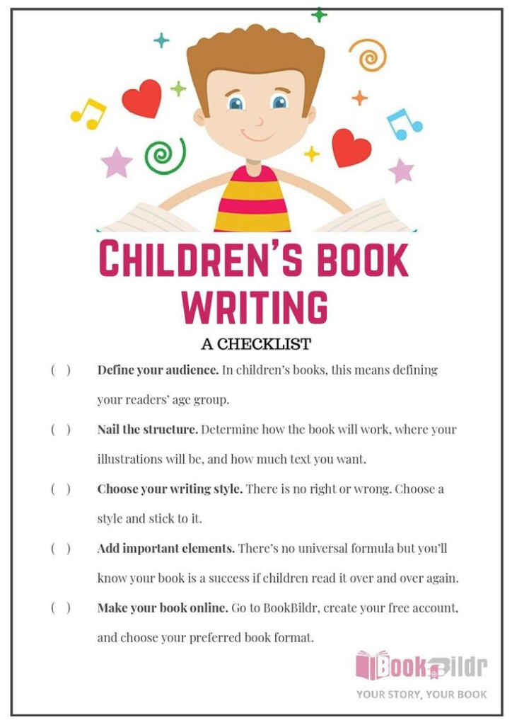 How To Create Book With Bookbildr Checklist Writing Childrens Books 