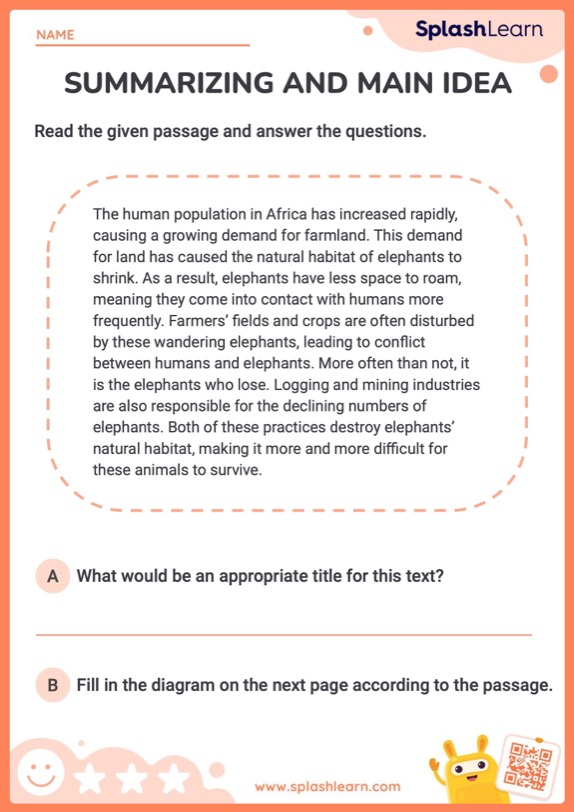 Identify The Main Idea And Key Details Worksheets Free Printable 