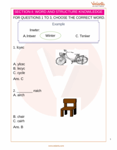 IEO English Olympiad Sample Paper 1 For Class 1 With Solutions