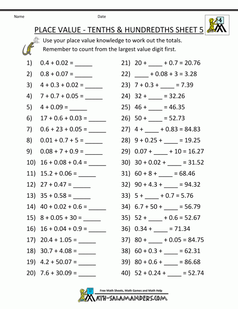Images Of Year 5 Numeracy Worksheets Worksheetsnumeracy