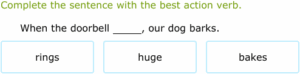 IXL Use Action Verbs Grade 3 English Practice