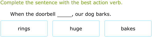 IXL Use Action Verbs Grade 3 English Practice 