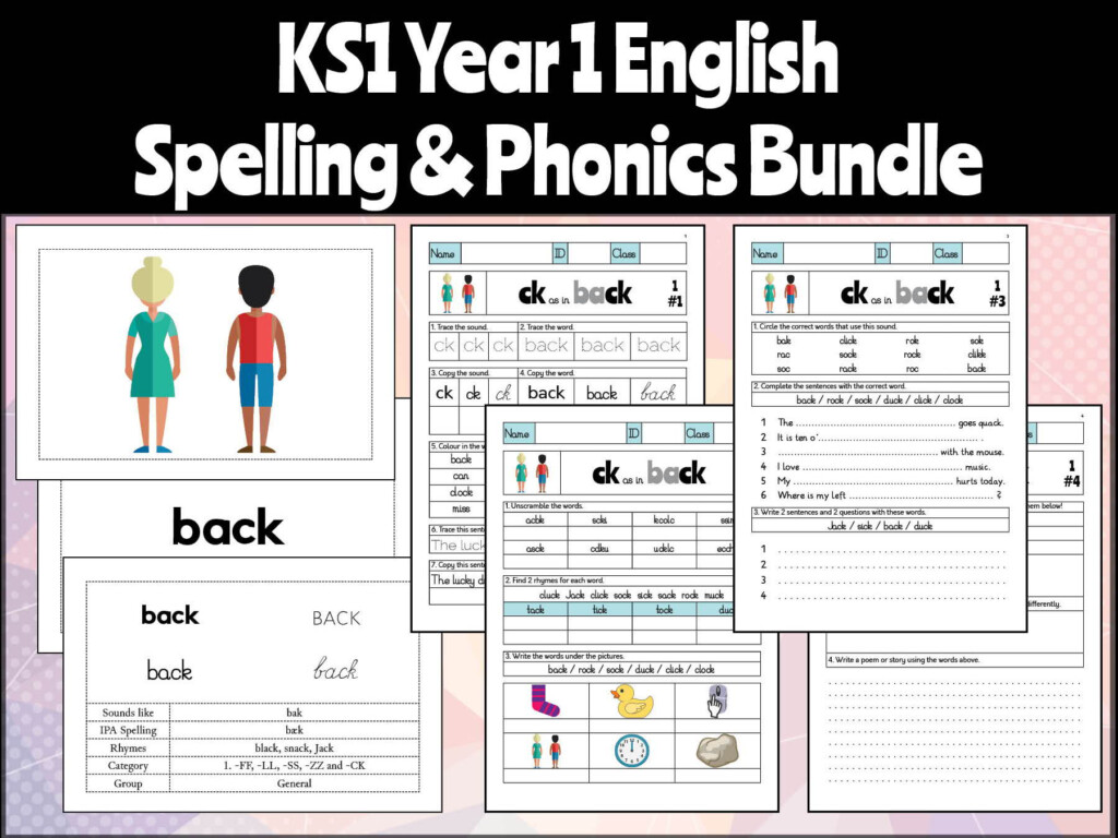 Key Stage 1 English Year 1 Phonics And Spelling Bundle Teaching Resources