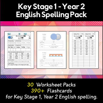 Key Stage 1 Year 2 English Spelling And Phonics Pack Worksheets 