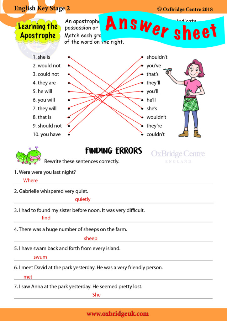 Ks2 English Worksheets Printable Free