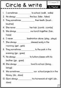 Kssr English Year 3 Worksheets Year 4 2020 Supporting Materials Based