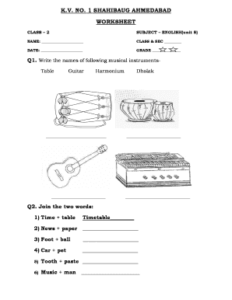 Kv Worksheets For Class 2 English Pdf Kv Worksheet For Class 4