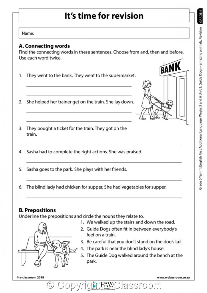 Language Worksheets For Grade 6 Language Worksheets