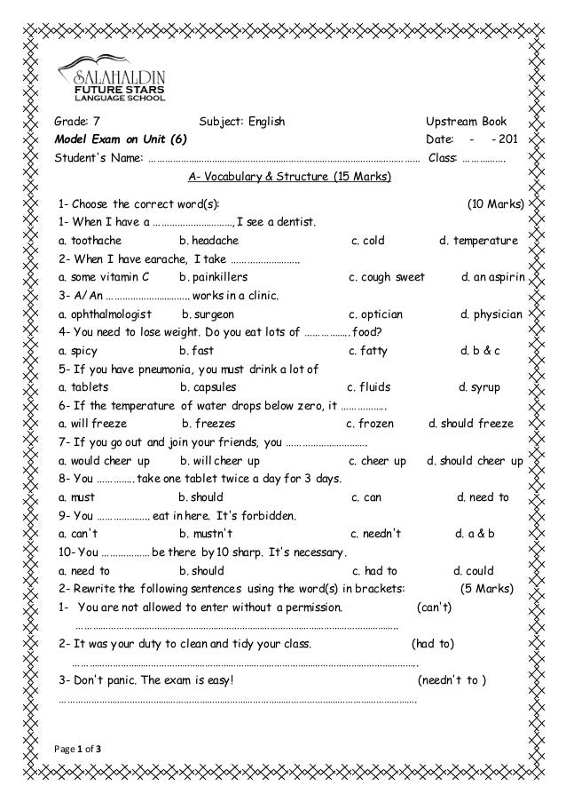 Language Worksheets For Grade 6 Language Worksheets