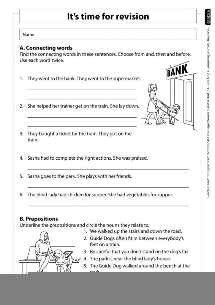 Language Worksheets For Grade 6 Language Worksheets