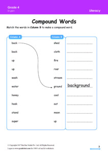 Language Worksheets Grade 4 Language Worksheets