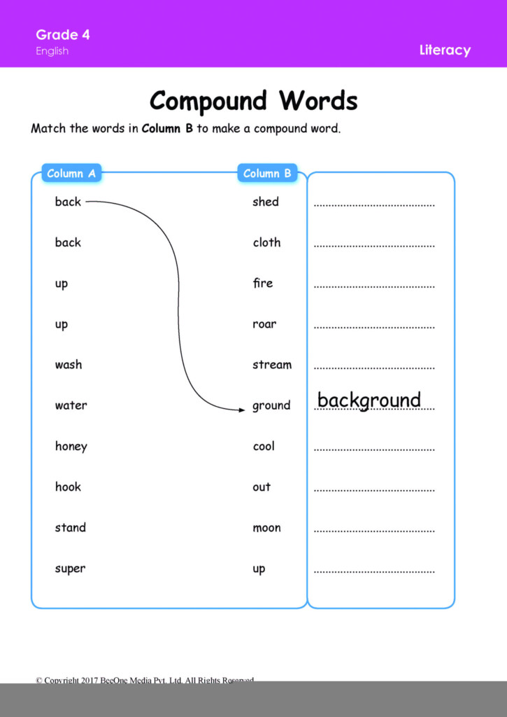 Language Worksheets Grade 4 Language Worksheets