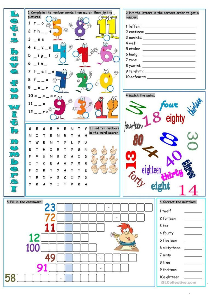 Let 39 s Have Fun With Numbers Worksheet Free ESL Printable Worksheets