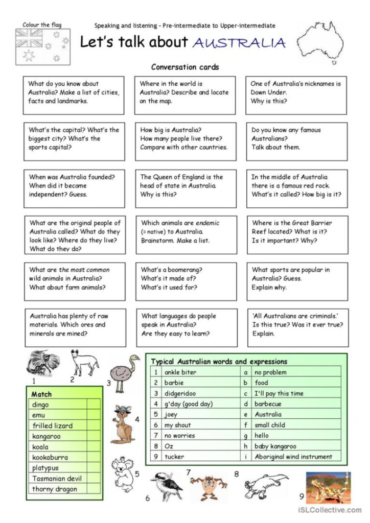 Let 39 s Talk About Australia English ESL Worksheets Pdf Doc