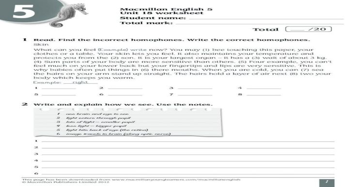 Macmillan English 5 Unit 18 Worksheet Student Name PDF FileMacmillan 